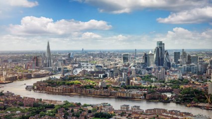 Paysage de Londres vue en hauteur